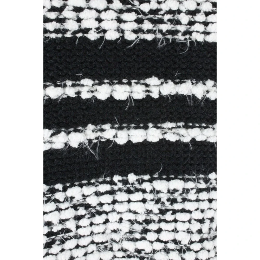 Calvin Klein Cowl Neck Sweater Cape  L/XL Black White Chunky‎ Long Sleeve